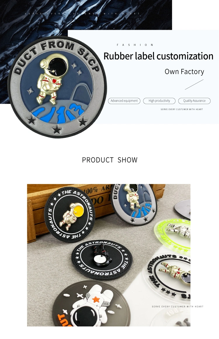 Custom Garment Accessories Dog Pet Emblem Plastic Silicone Label Embossed 3D PVC Logo Badge Label Soft Rubber Patch